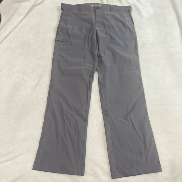 UB Tech Classic Fit 36X32 Gray Nylon Spandex Mens Pants With Zippered Pocket - Picture 9 of 15